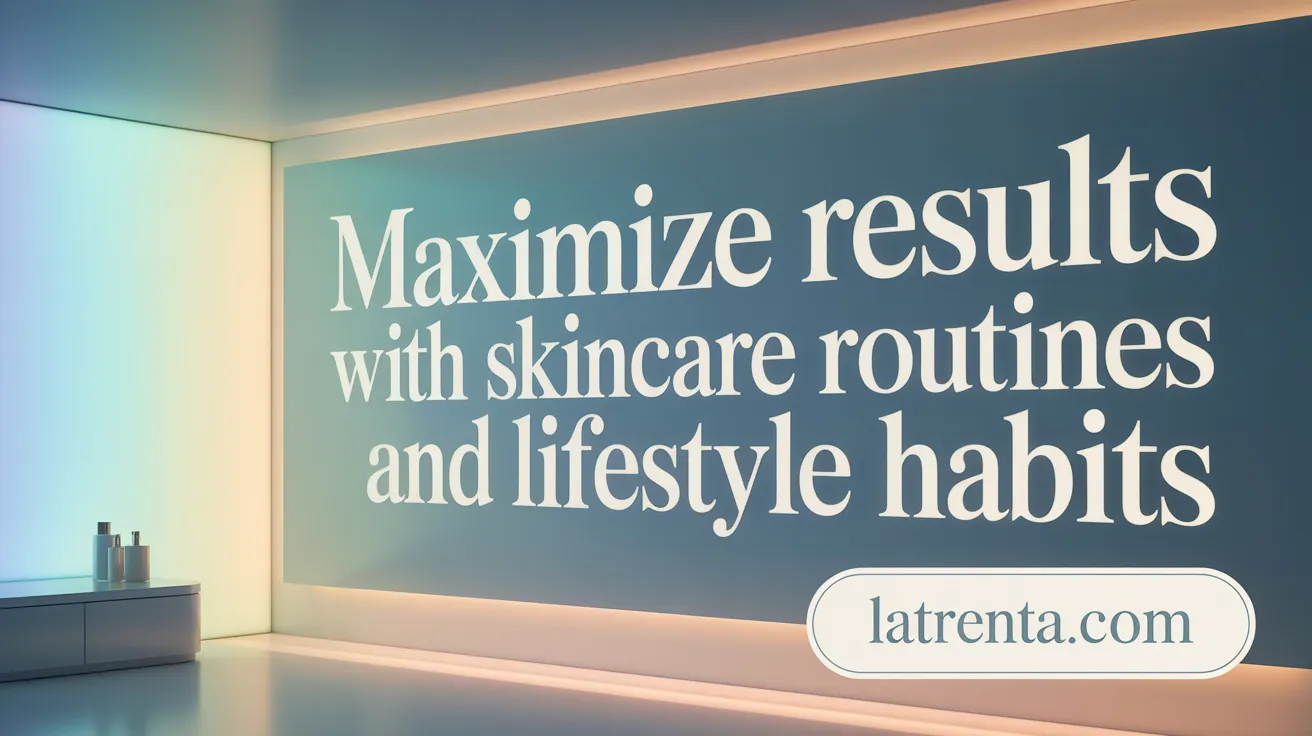 Maximize Results with Skincare Routines and Lifestyle Habits