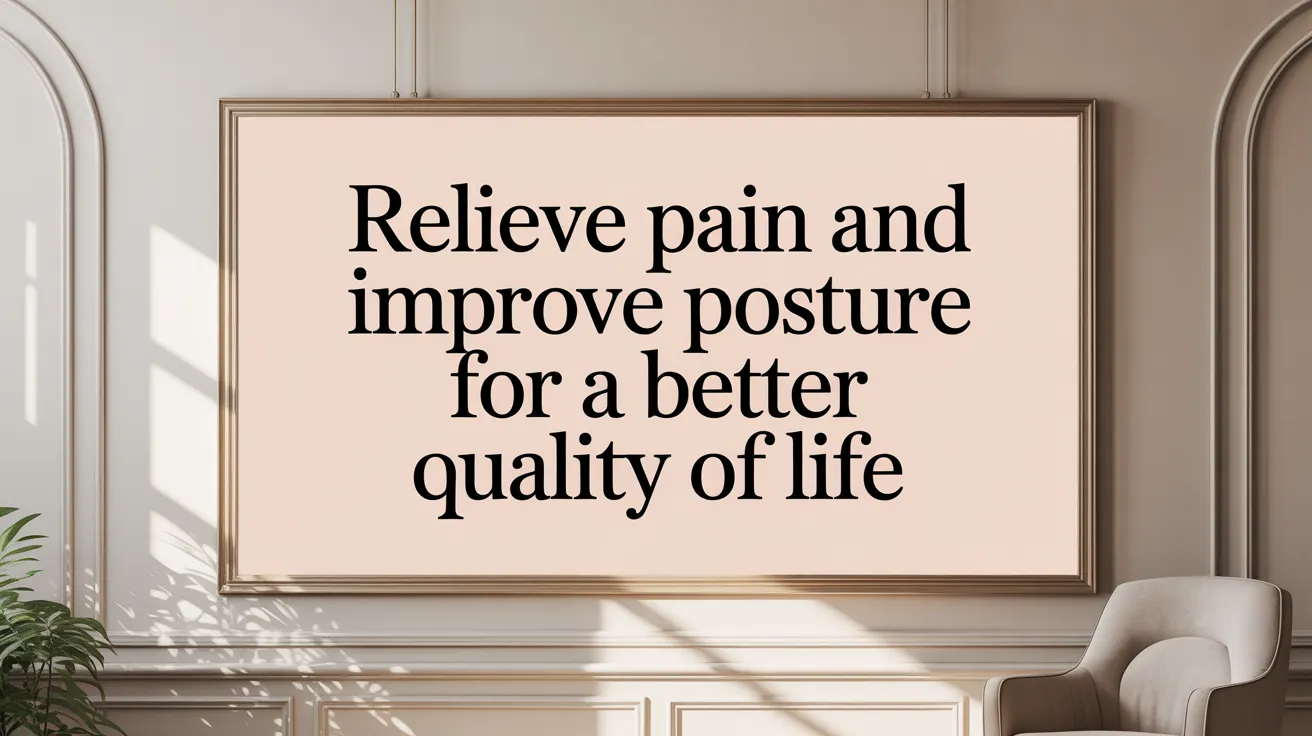 Relieve Pain and Improve Posture for a Better Quality of Life