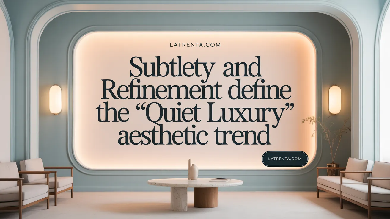 Subtlety and Refinement Define the 'Quiet Luxury' Aesthetic Trend