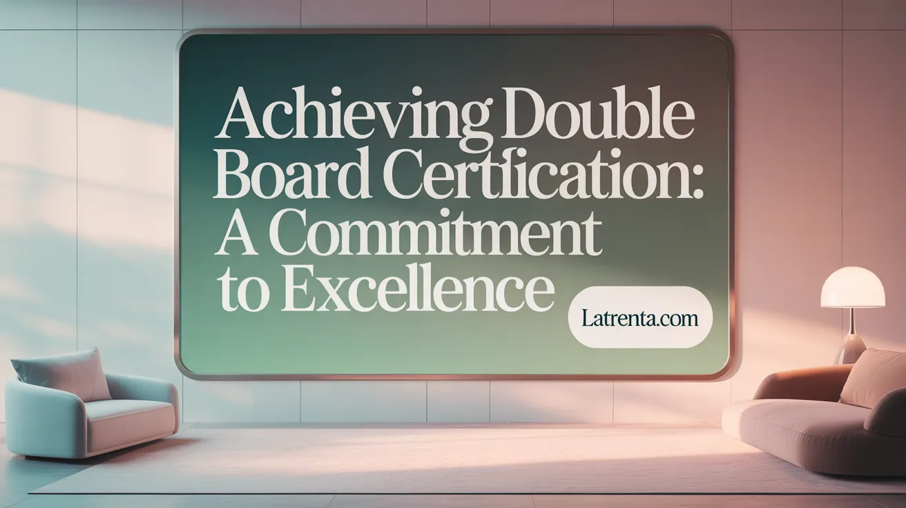 Achieving Double Board Certification: A Commitment to Excellence