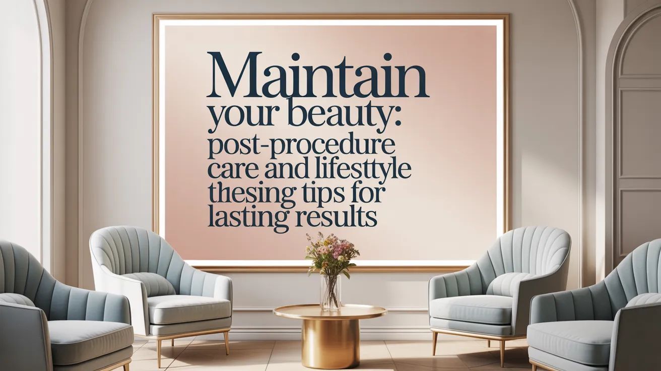 Maintain Your Beauty: Post-Procedure Care and Lifestyle Tips for Lasting Results