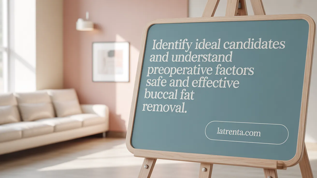 Identify ideal candidates and understand preoperative factors for successful buccal fat removal.