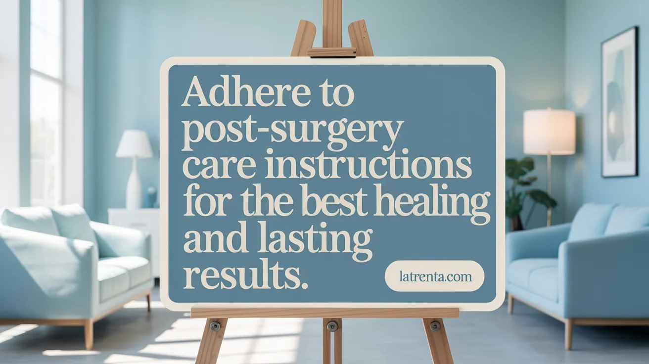 Adhere to post-surgery care instructions for the best healing and lasting results.
