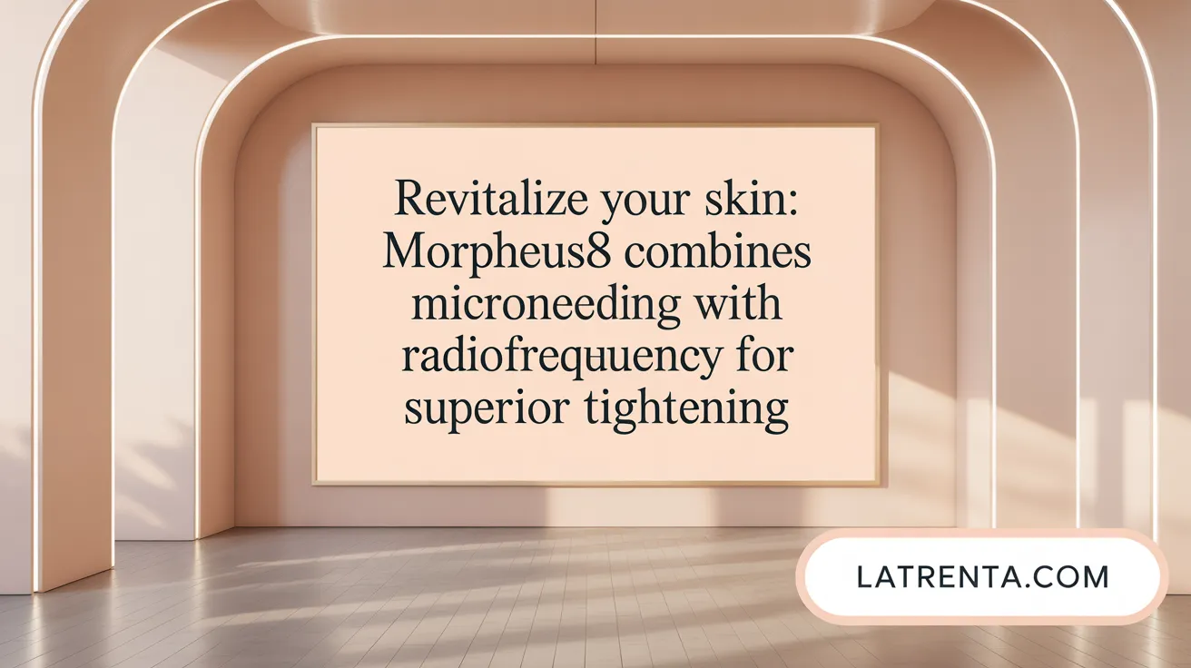 Revitalize Your Skin: Morpheus8 Combines Microneedling with Radiofrequency for Superior Tightening