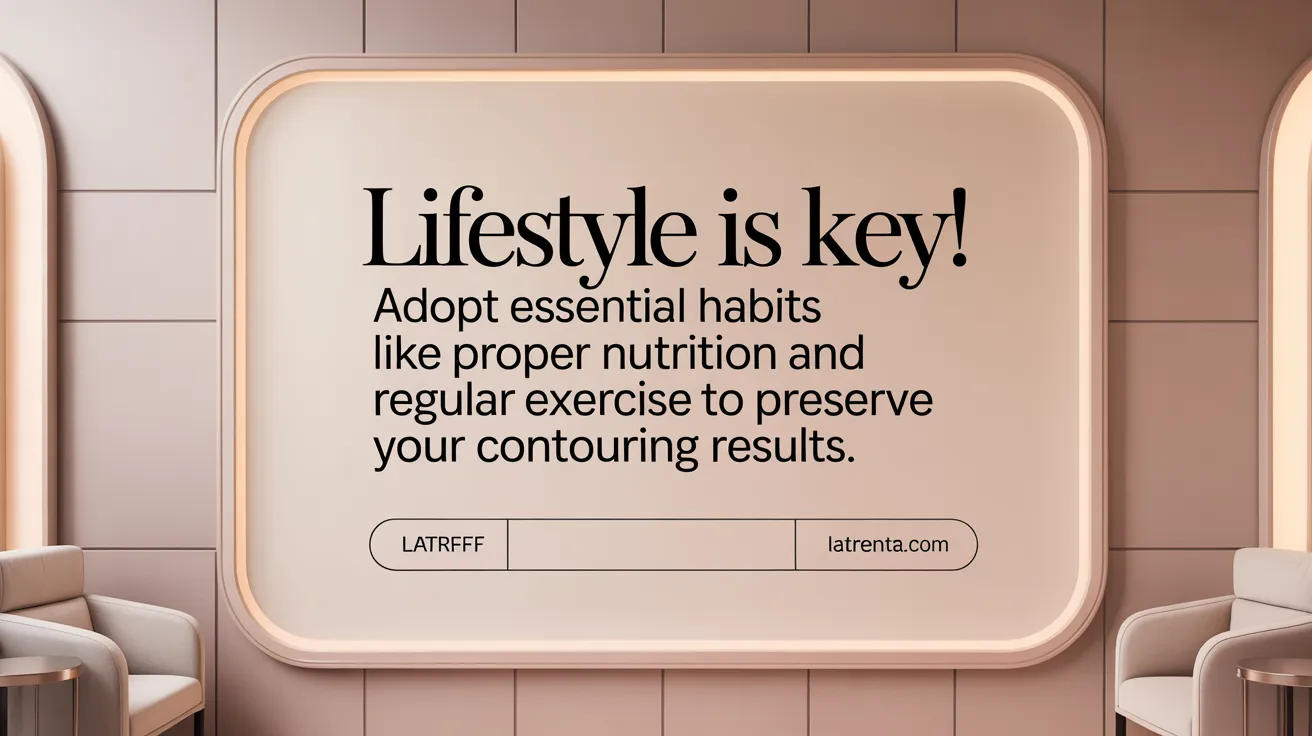 Lifestyle is key! Adopt essential habits like proper nutrition and regular exercise to preserve your contouring results.