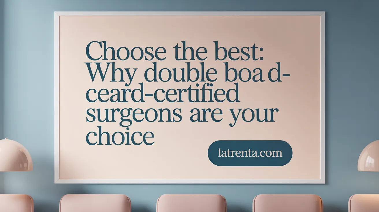 Choose the Best: Why Double Board-Certified Surgeons Are Your Best Choice