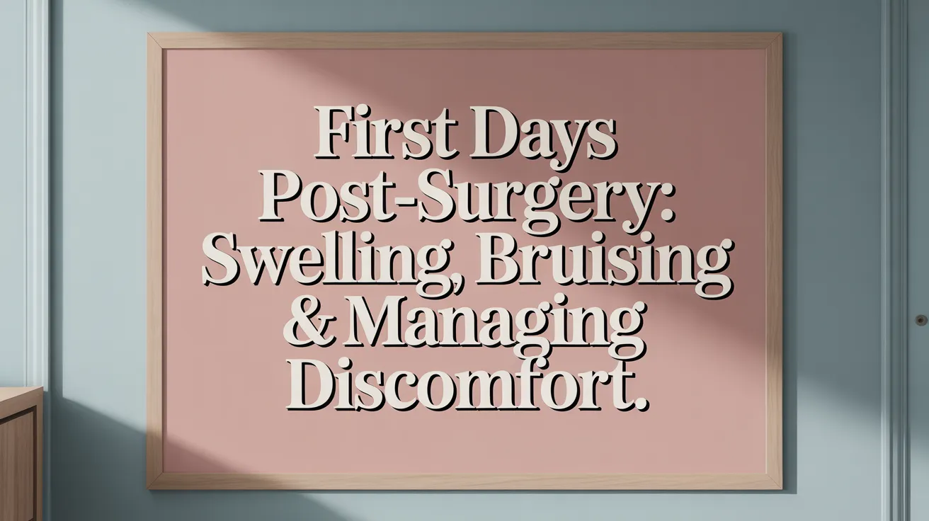 First Days Post-Surgery: Swelling, Bruising & Managing Discomfort