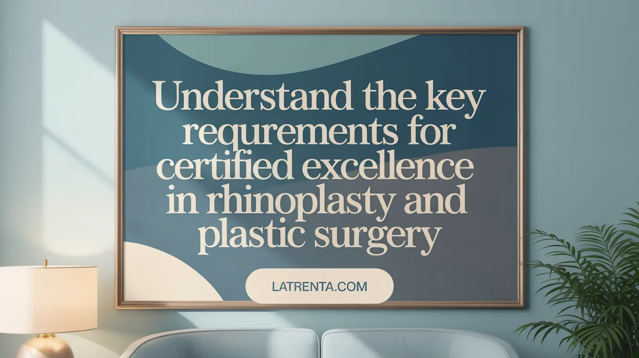 Understand the Key Requirements for Certified Excellence in Rhinoplasty and Plastic Surgery