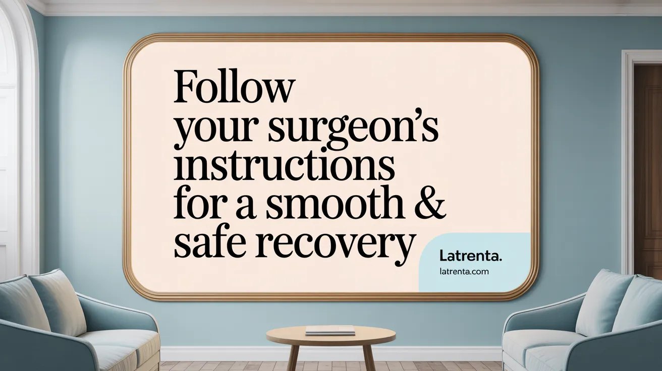 Follow Your Surgeon’s Instructions for a Smooth & Safe Recovery