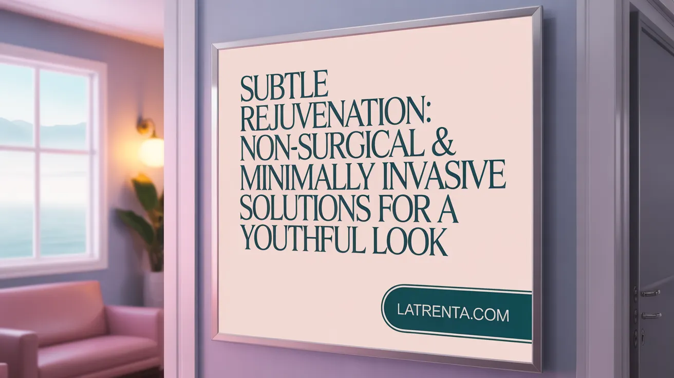 Subtle Rejuvenation: Non-Surgical & Minimally Invasive Solutions for a Youthful Look