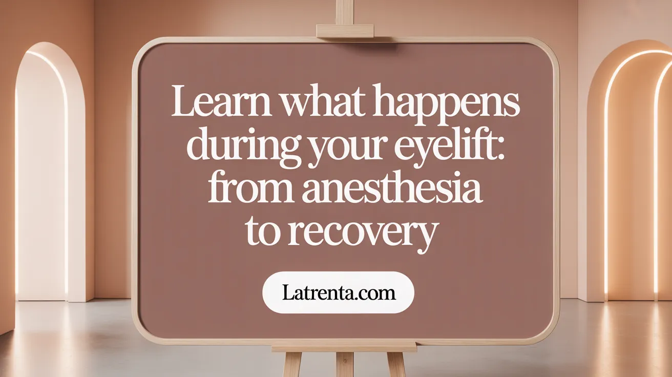 Learn what happens during your eyelift: From anesthesia to recovery
