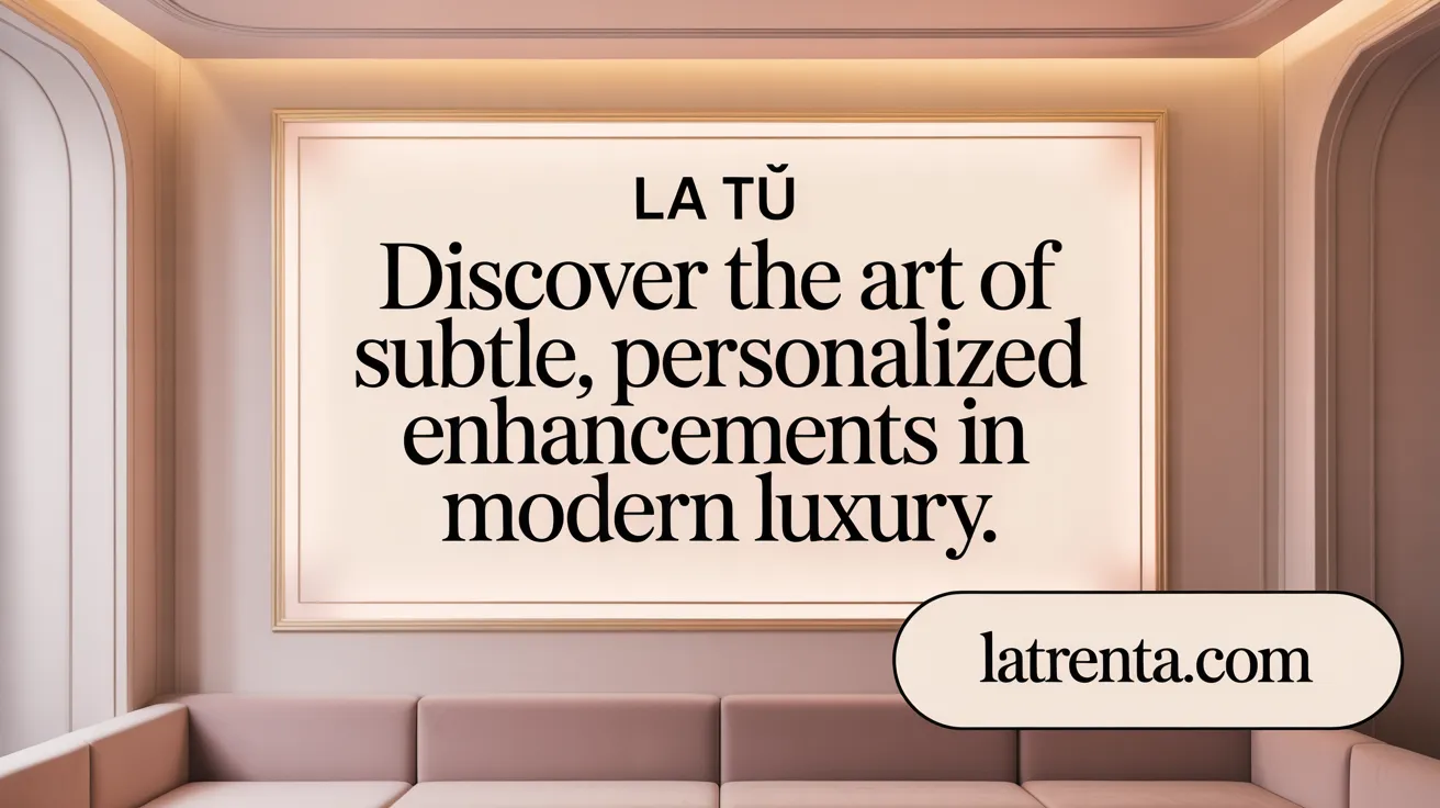 Discover the Art of Subtle, Personalized Enhancements in Modern Luxury