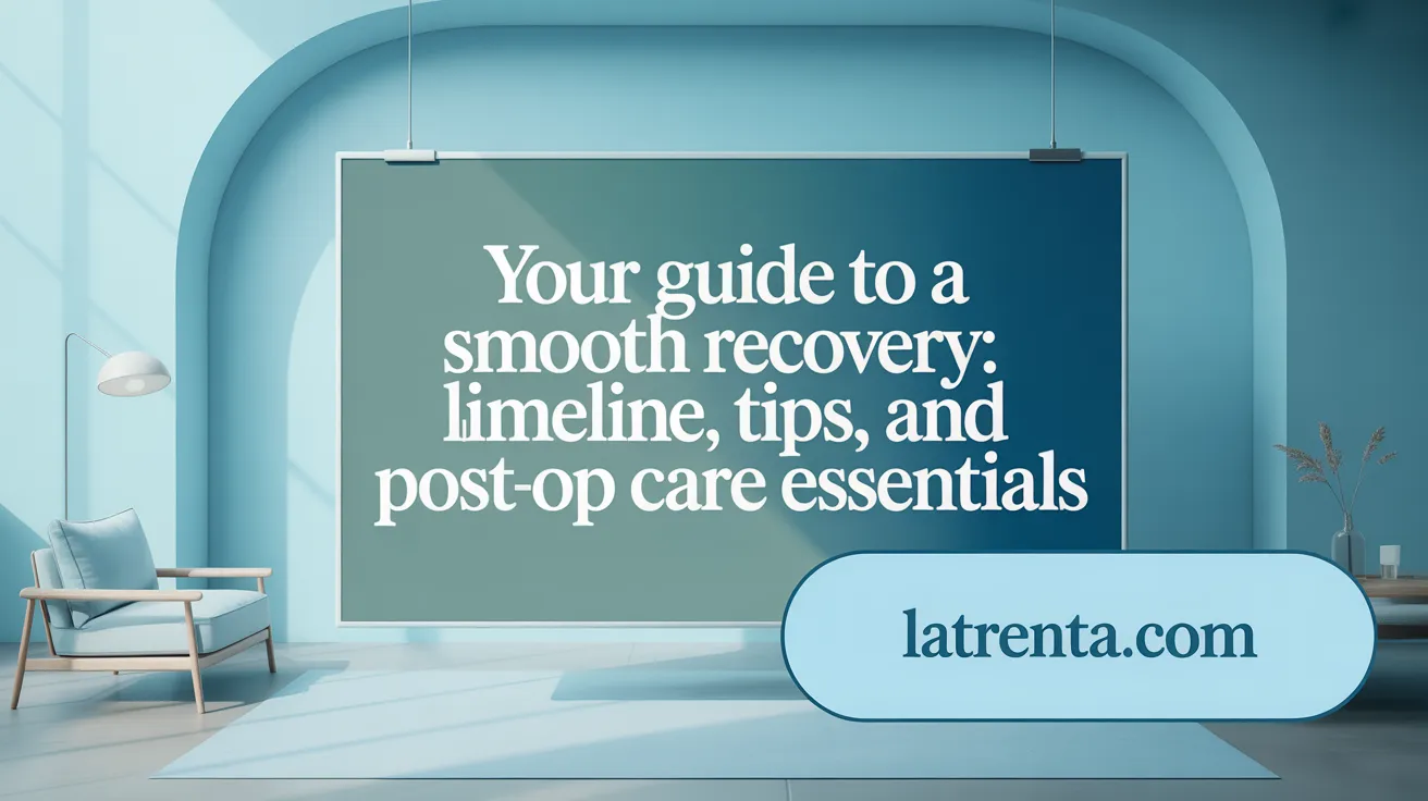 Your guide to a smooth recovery: Timeline, tips, and post-op care essentials