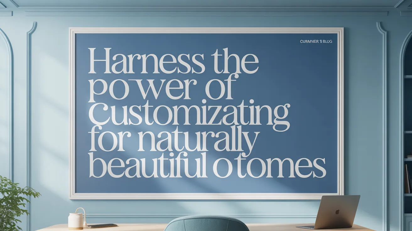 Harness the Power of Customization for Naturally Beautiful Outcomes