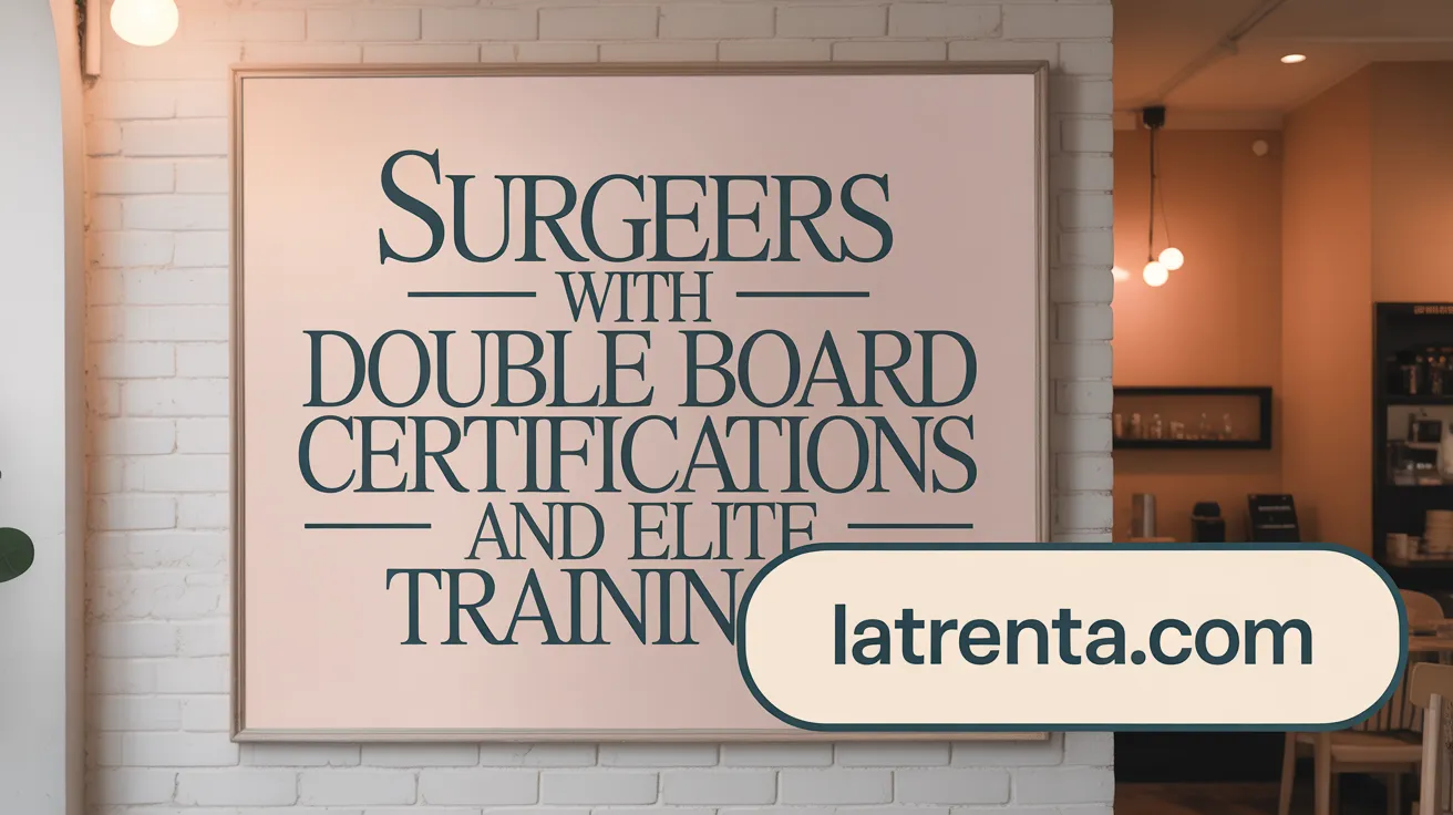 Surgeers with Double Board Certifications and Elite Training