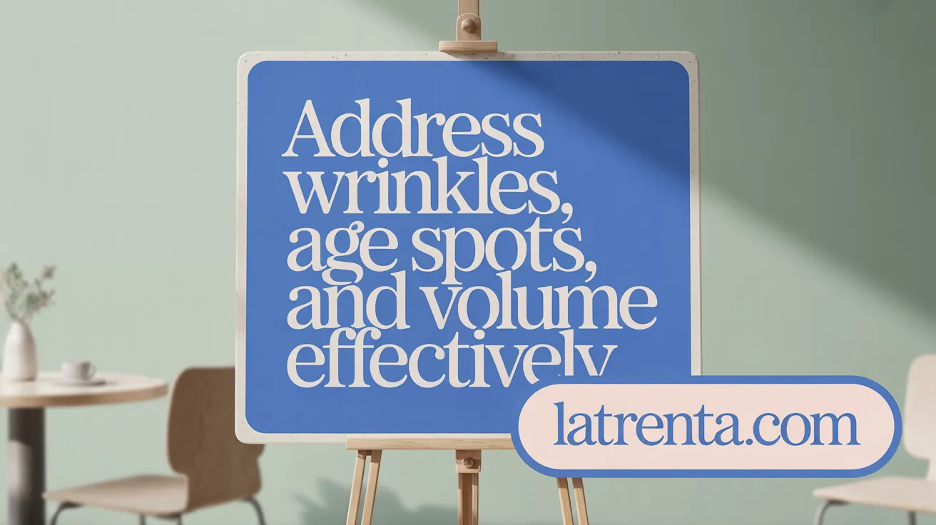 Address wrinkles, age spots, and volume loss effectively