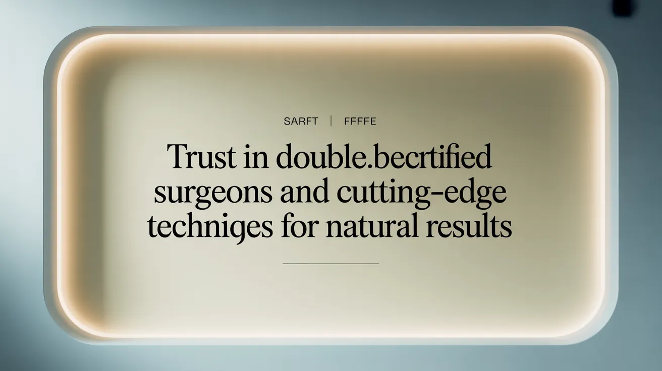 Trust in Double Board-Certified Surgeons and Cutting-Edge Techniques for Natural Results