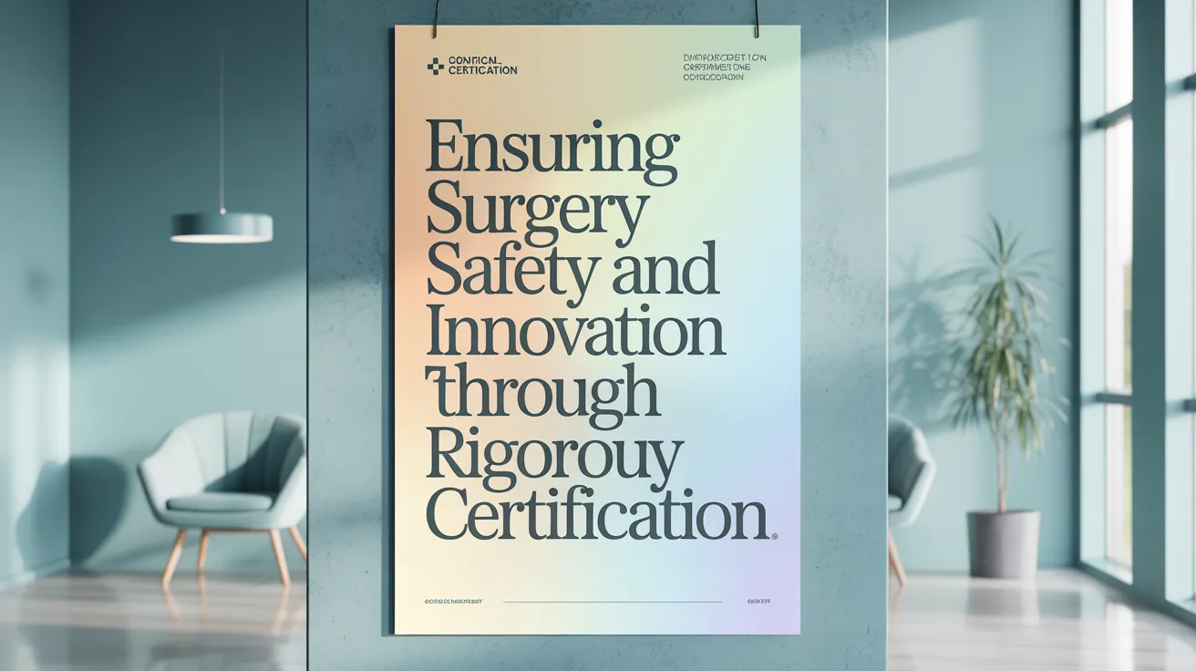 Ensuring Surgery Safety and Innovation through Rigorous Certification
