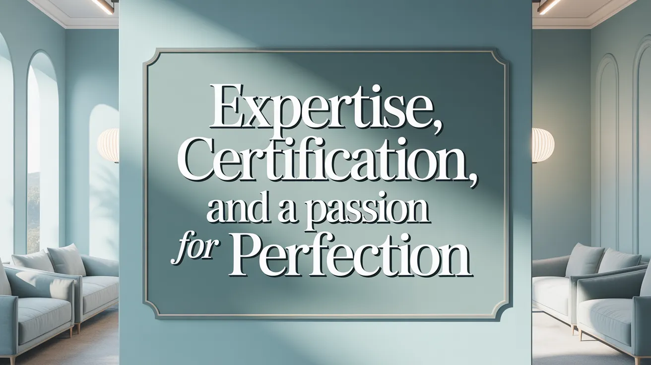 Expertise, Certification, and a Passion for Perfection