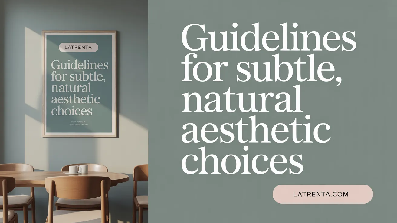 Guidelines for Subtle, Natural Aesthetic Choices