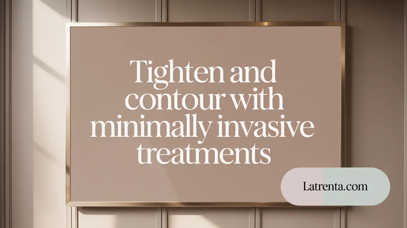 Tighten and Contour with Minimally Invasive Treatments