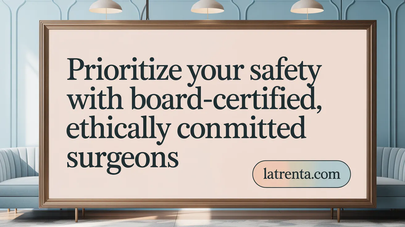 Prioritize Your Safety with Board-Certified, Ethically Committed Surgeons
