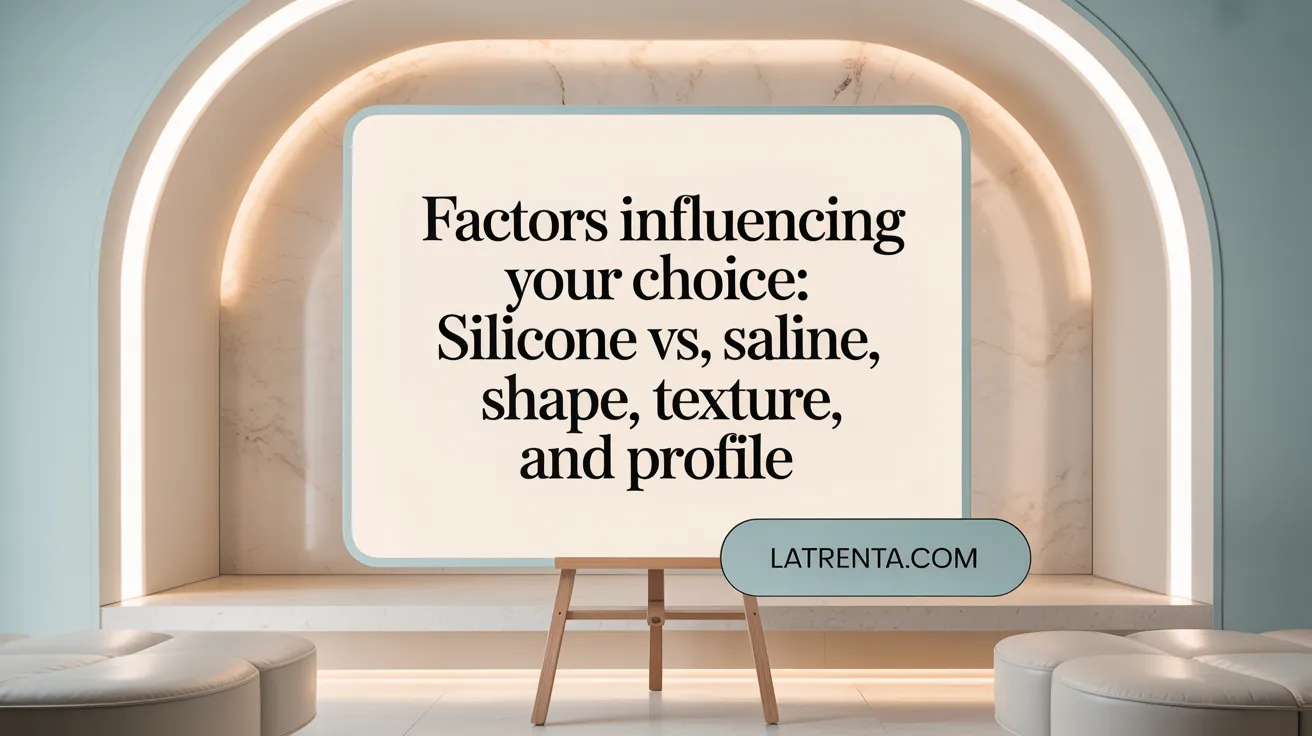 Factors Influencing Your Choice: Silicone vs. Saline, Shape, Texture, and Profile