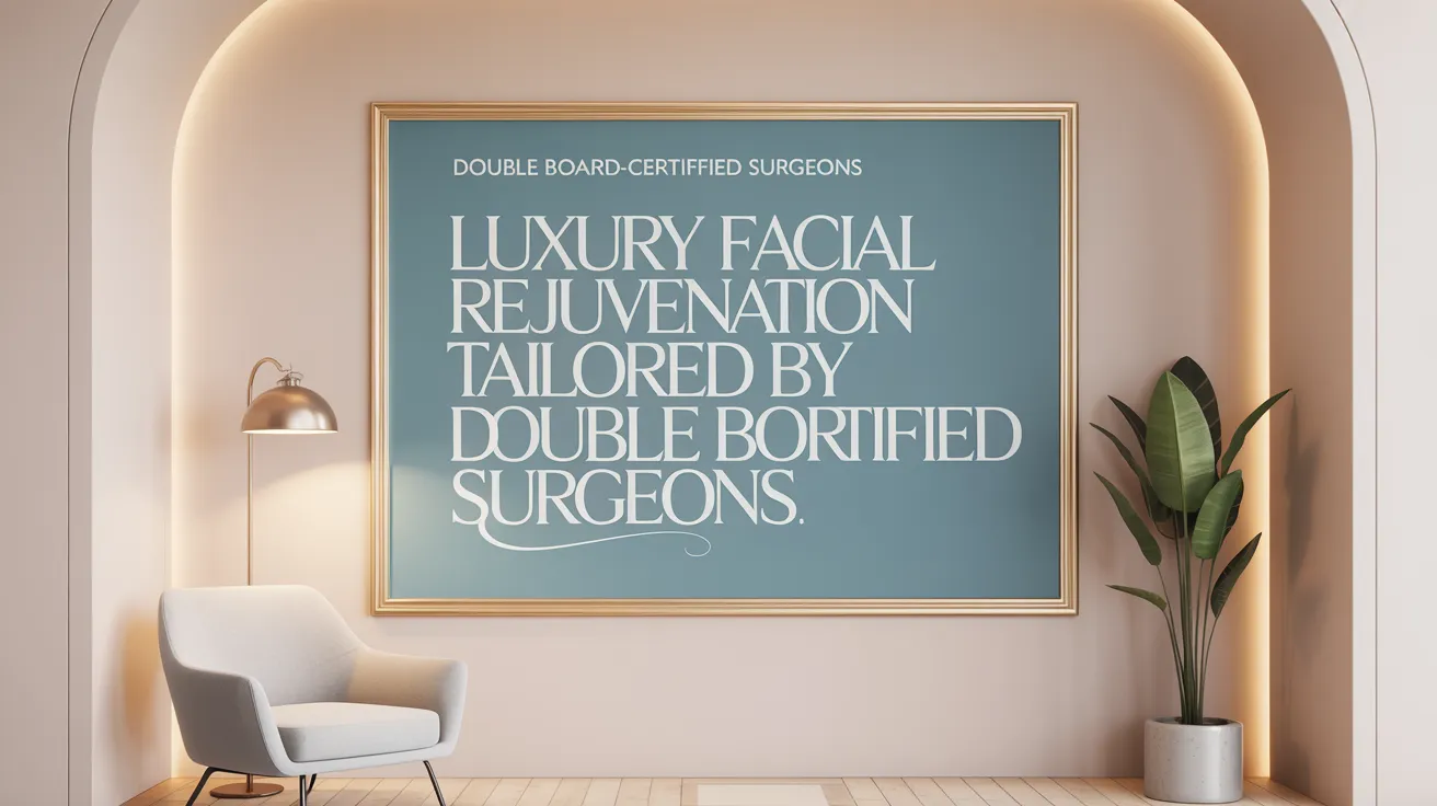 Luxury Facial Rejuvenation Tailored by Double Board-Certified Surgeons