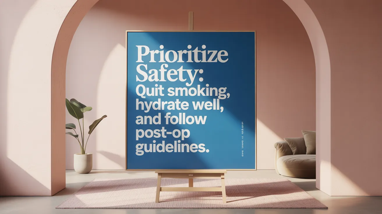 Prioritize Safety: Quit Smoking, Hydrate Well, and Follow Post-Op Guidelines