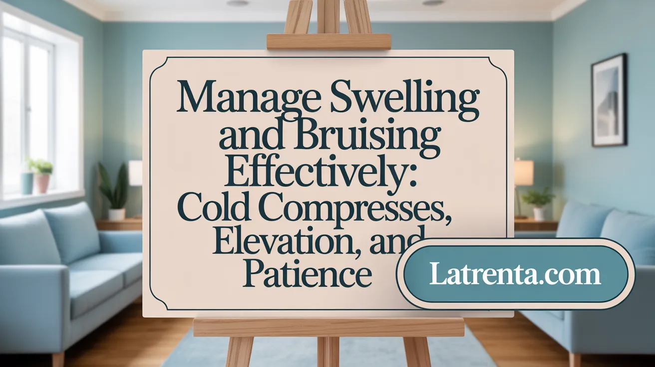 Manage Swelling and Bruising Effectively: Cold Compresses, Elevation, and Patience