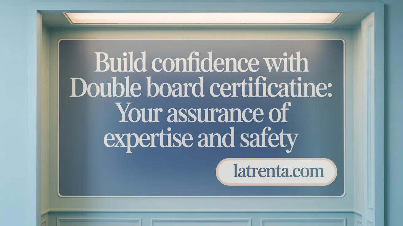 Build Confidence with Double Board Certification: Your Assurance of Expertise and Safety