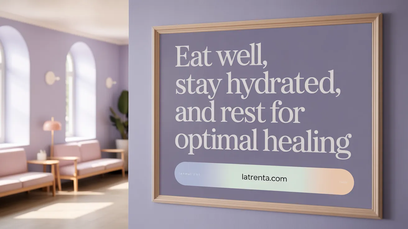 Eat Well, Stay Hydrated, and Rest for Optimal Healing