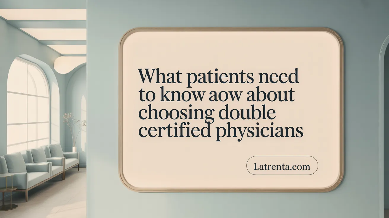 What Patients Need to Know About Choosing Double Certified Physicians