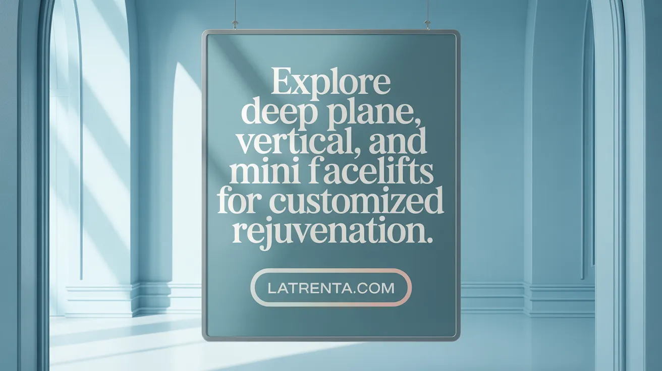 Explore Deep Plane, Vertical, and Mini Facelifts for Customized Rejuvenation