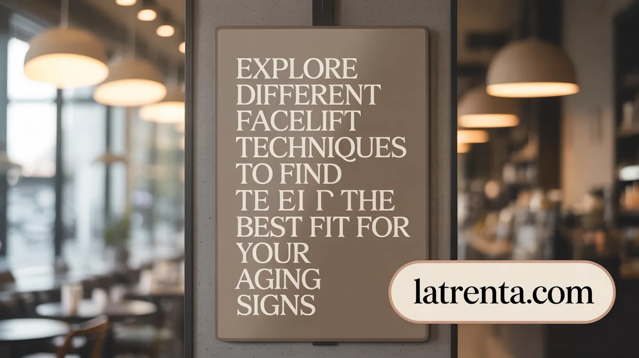 Explore different facelift techniques to find the best fit for your aging signs