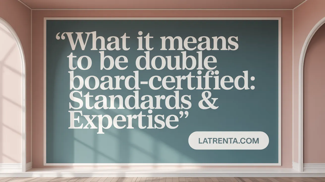 What It Means to Be Double Board-Certified: Standards & Expertise