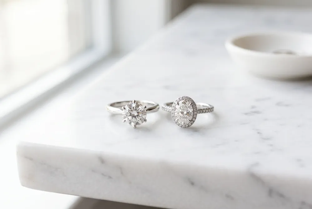 Uniting these symbols on the same finger creates a profound visual narrative that bridges the initial promise of your proposal with the permanence of marriage.