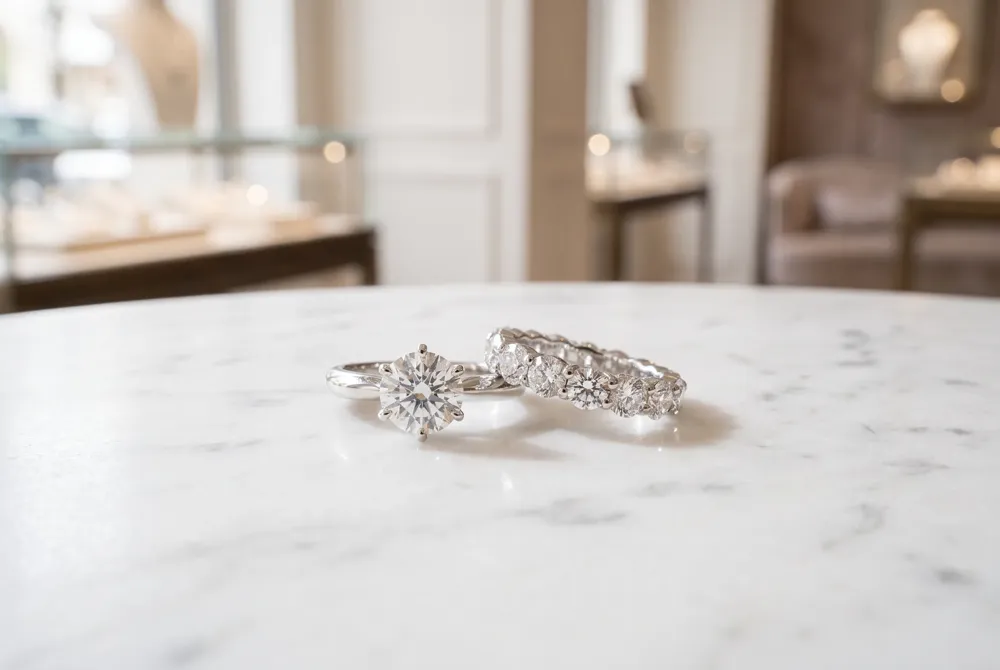 Choose between the graceful elongation of a marquise cut or the modern, geometric sophistication of a princess cut to best express your unique sense of style.