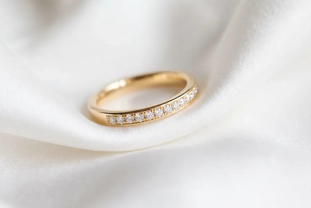 Infuse your ring with deeper meaning through bespoke hand engravings that turn your precious metal band into a permanent, tactile testament to your love story.
