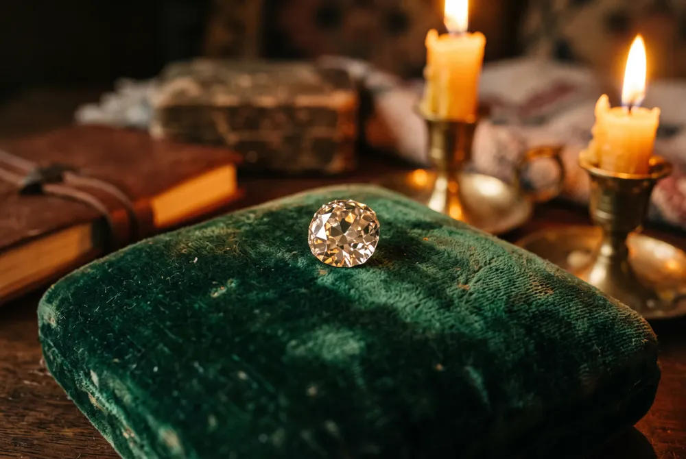 Hand-cut in the 18th and 19th centuries, the old mine cut produces a soft, romantic glow that modern precision cuts cannot replicate.
