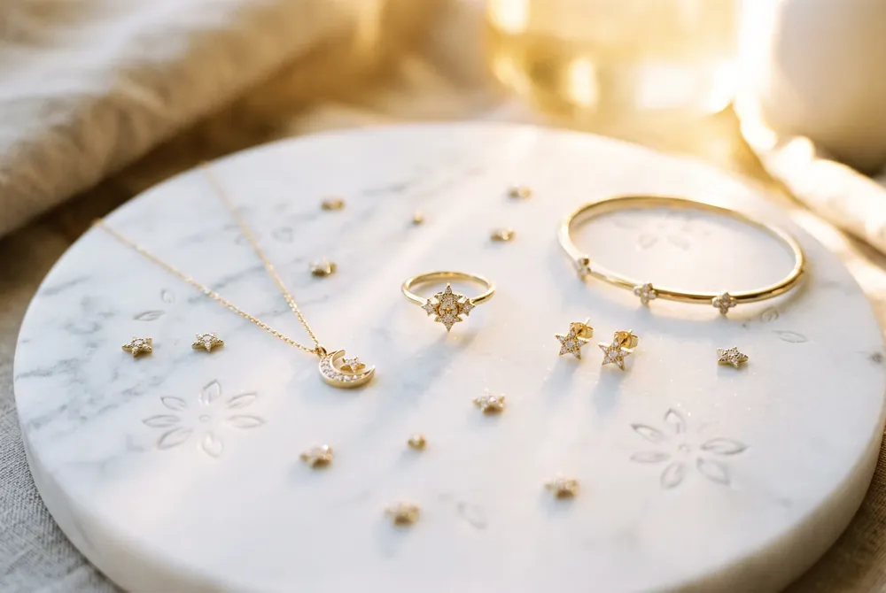 Explore nature-inspired florals and celestial star-cluster motifs that transform the classic marquise into a piece of wearable art, rich with personal symbolism.
