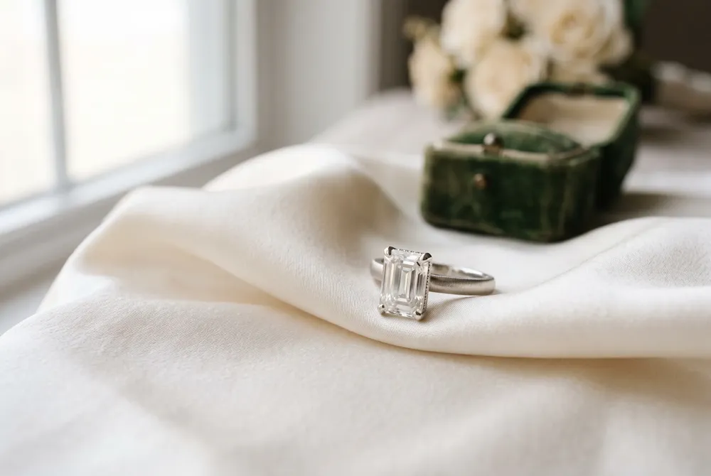 Unlike brilliant cuts that dazzle with fire, the emerald cut offers a quiet, liquid glow that speaks in soft, vintage-inspired tones.