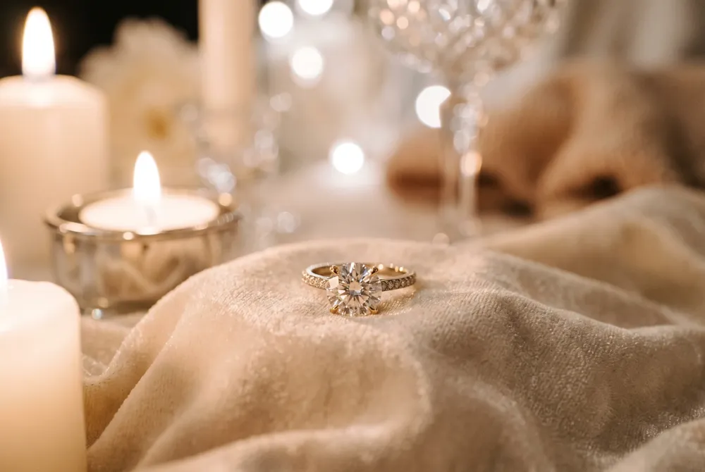 Discover the enchanting, candlelit glow of antique diamonds designed to capture the warmth and romance of your singular love story.