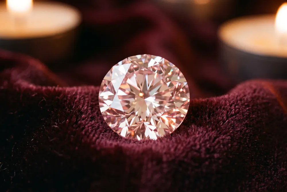 Pink moissanite offers a romantic blush of brilliance, combining exceptional fire with a sophisticated pastel hue that rivals rare fancy-colored diamonds at a fraction of the cost.