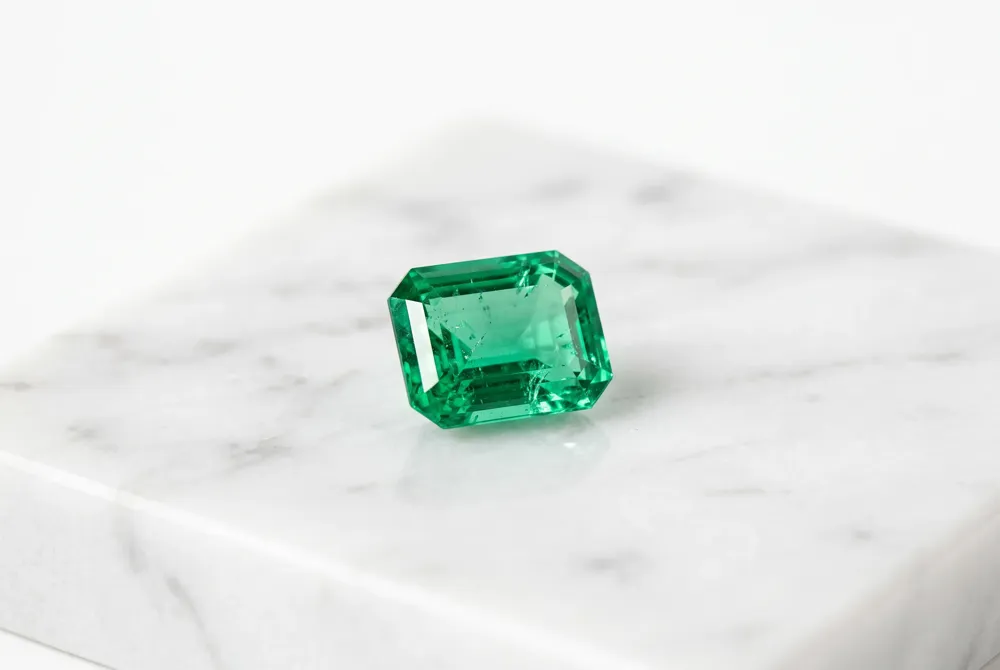 Experience the timeless elegance of emerald cut moissanite, where linear facets create a captivating hall-of-mirrors effect for the discerning bride.