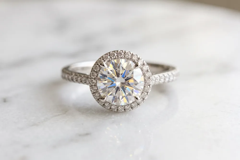 From solitaire to halo, every setting style can be tailored to enhance the interplay of moissanite and diamond.
