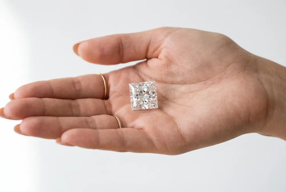 Find out how the princess cut's efficient use of rough diamond crystal can save you twenty to thirty percent per carat compared to a round brilliant.
