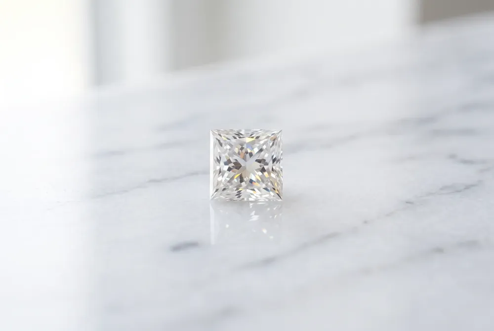 Embrace the bold, architectural elegance of the princess cut, an expertly crafted silhouette designed for those who appreciate sharp lines and intense sparkle.