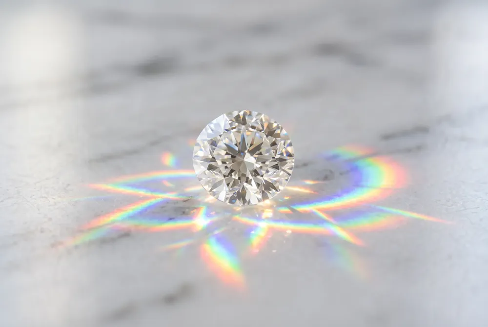 Experience a brilliance that bends light with extraordinary intensity, revealing prismatic fire that dazzles at every turn.