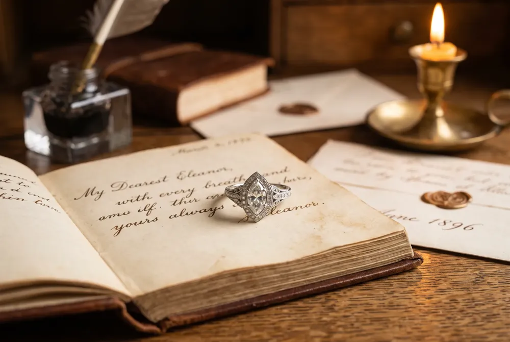 Step back in time with vintage-inspired marquise rings, where intricate details and romantic heritage create an enduring, story-filled elegance.